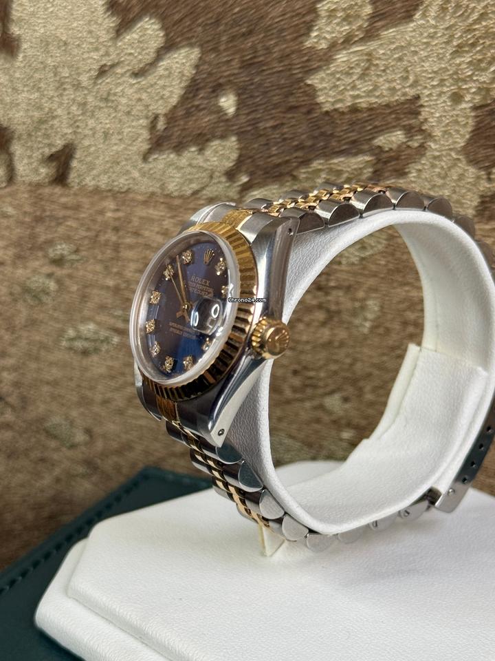 Rolex | Datejust | 69173 | Yellow gold | 26 mm | Gold/Steel | Blue | Automatic