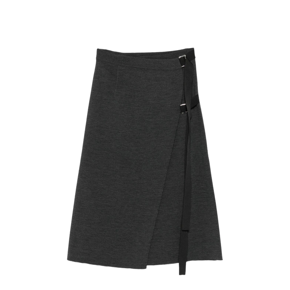 Wool Midi Skirt