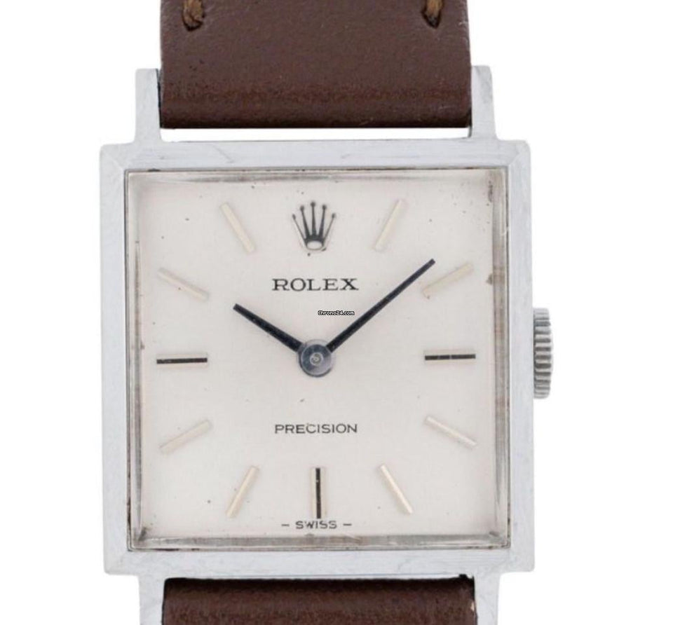 Rolex | Precision | 2611 | Steel | 20 mm | Leather | Silver | Manual winding