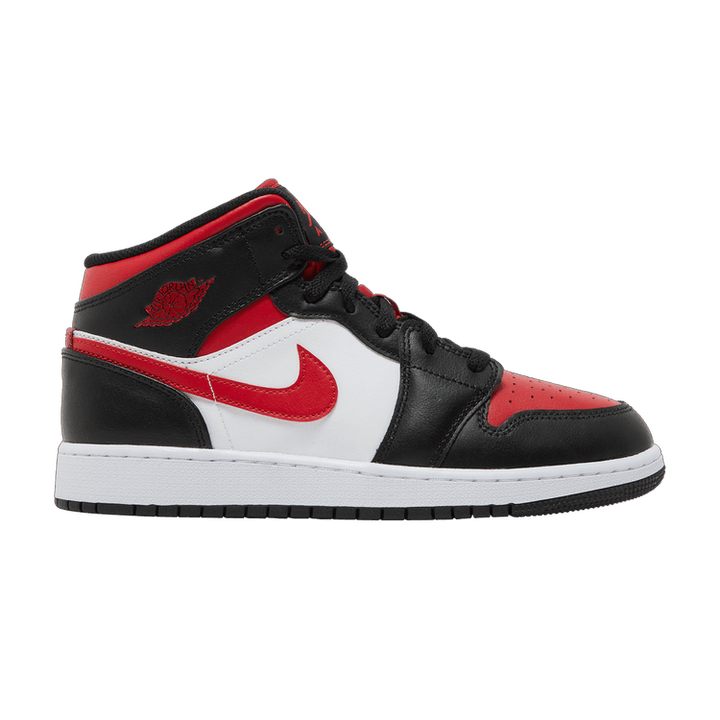AIR JORDAN 1 MID BLACK FIRE RED (GS)