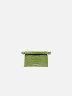 Jacquemus The Small Rond CarreClutch Mini Take-Out Clutch Green