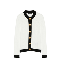 Knitted Crewneck Cardigan