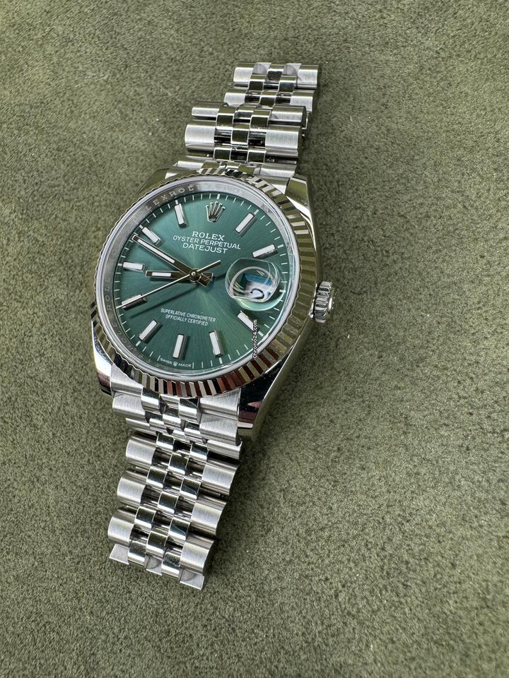 Rolex | Datejust | 126234 | Gold/Steel | 36 mm | Steel | Green | Automatic