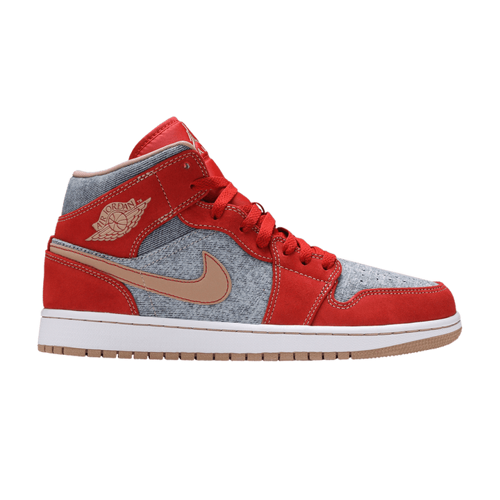 Air Jordan 1 Mid Blue Red