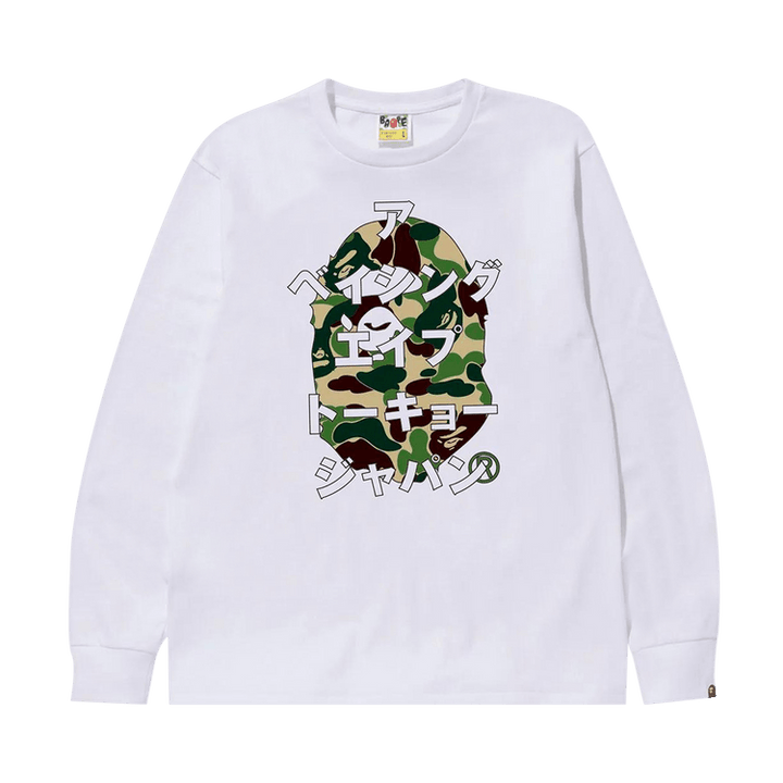 BAPE ABC Camo Japanese Letters T-Shirt - White