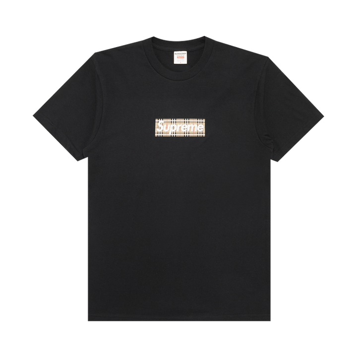 Supreme x Burberry Box Logo Black T-Shirt