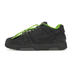 OFF-WHITE Out Of Office OOO Low Tops Grey Green Wool