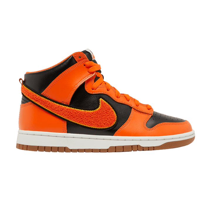 Nike Dunk High Chenille Swoosh Safety Orange