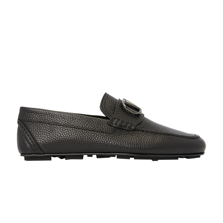 Valentino Driving Plaque Slip-On Loafer Black