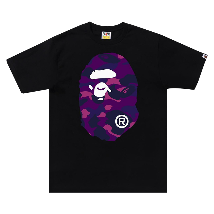 COLOR CAMO BIG APE HEAD T-Shirt BLACKPURPLE