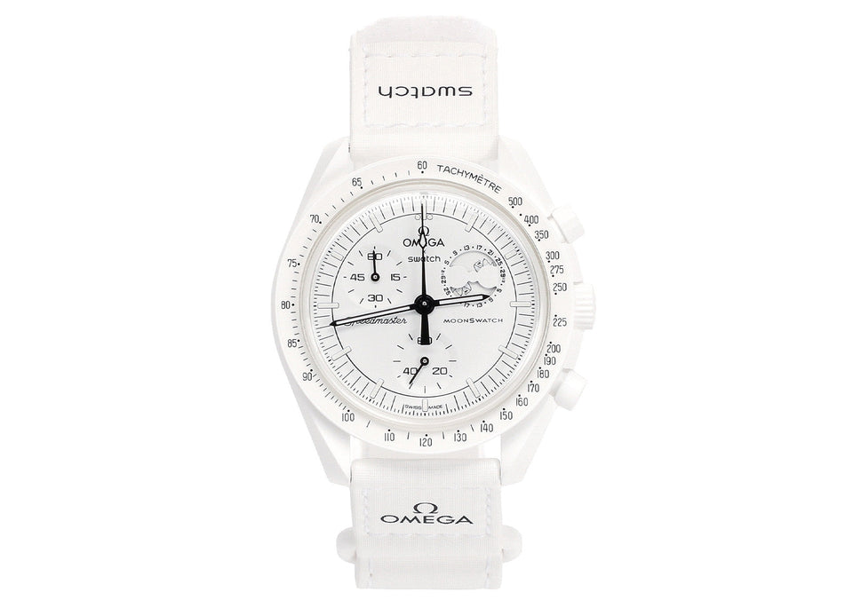 Swatch x Omega Bioceramic Moonswatch Mission To Moonphase Snoopy SO33W700