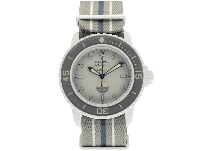 SWATCH X BLANCPAIN BIOCERAMIC SCUBA FIFTY FATHOMS ANTARCTIC OCEAN