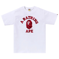Bape - Color Camo College T-Shirt White /Red (SS23)