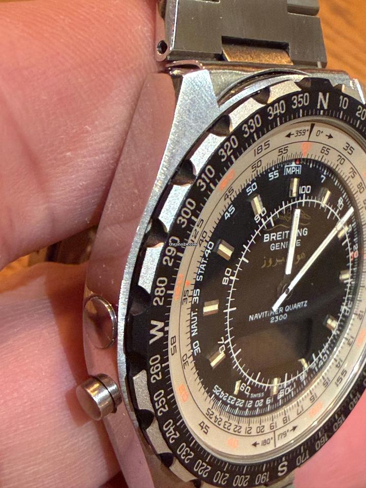 Breitling Navitimer Pluton Iran Airforce New Old Stock 1970 Iran Dial Logo