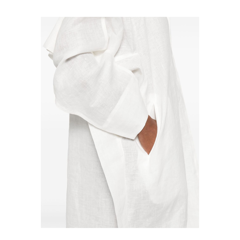 White Shorts Side Slits Top