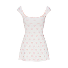 Logo Pointelle Mini Dress