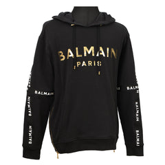 BALMAIN SIZE - S BLACK LOGO HOODIE