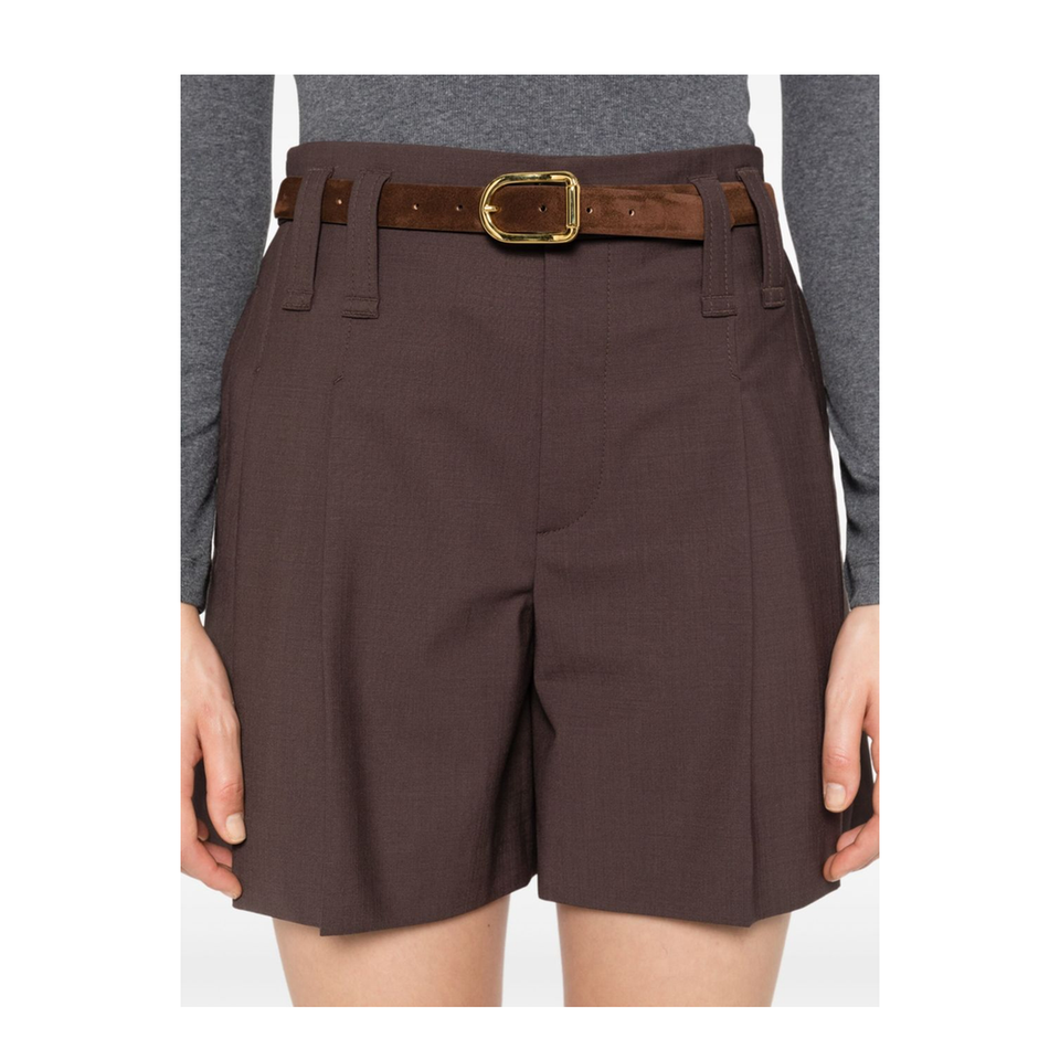 Formal Shorts with Monili in Cocoa