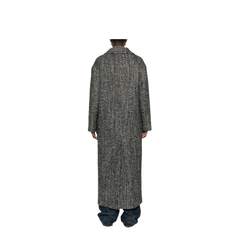 Wool Blend Single-breasted Coat Black