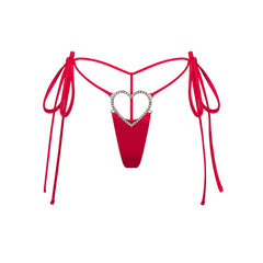 Novelty Intimates Heart Charm String Thong