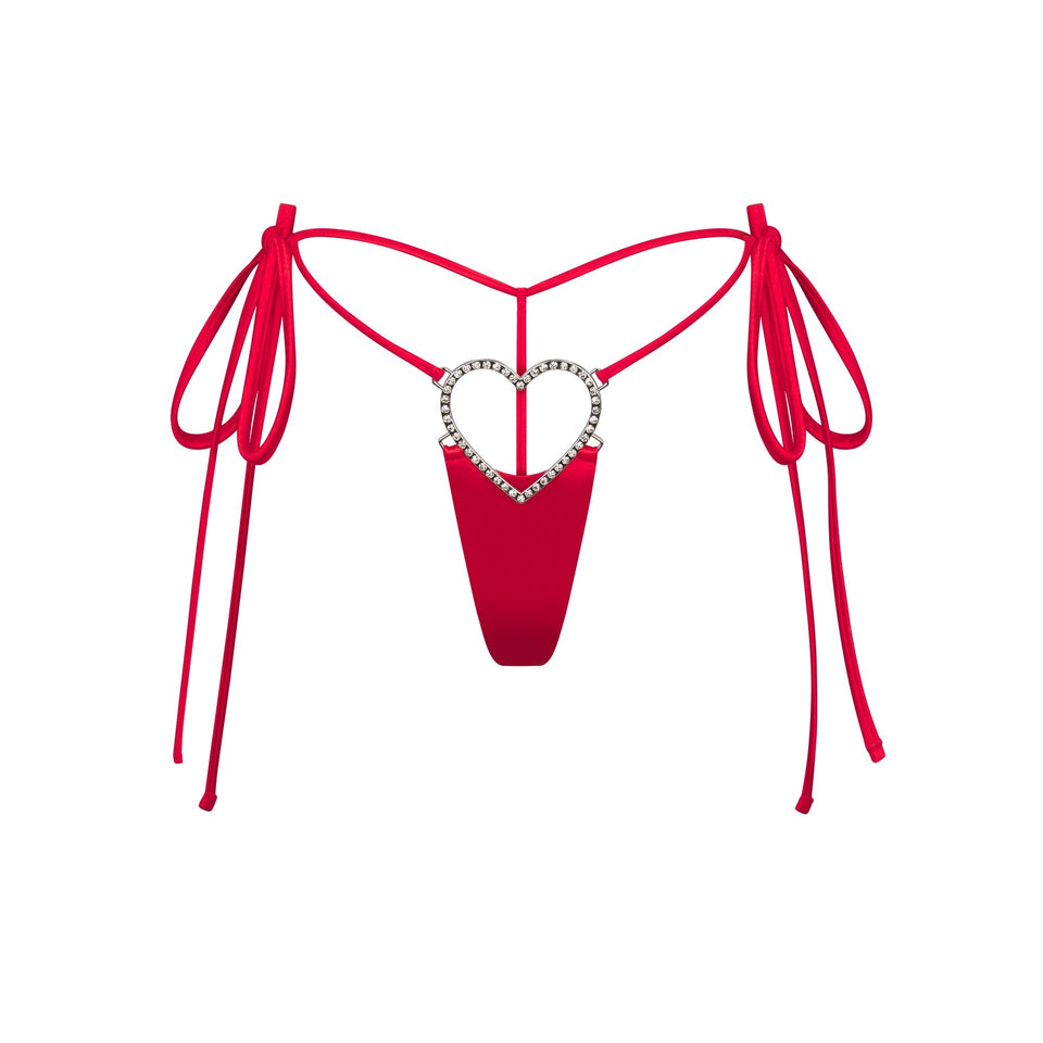 Novelty Intimates Heart Charm String Thong