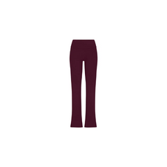 Skims Cotton Jersey Foldover Pant Deep Berry