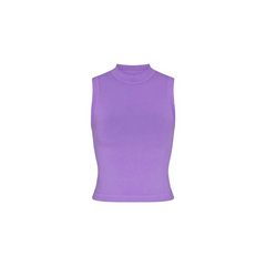 Skims Cotton Jersey Mock Neck Tank Ultra Violet