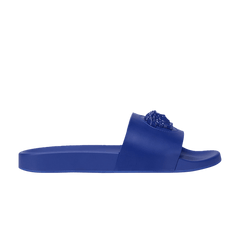 Versace Leather Slides LA Medusa Royal Blue
