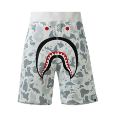 BAPE Space Camo Shark Sweat Shorts White