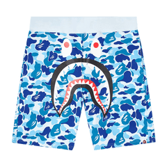 BAPE ABC Camo Shark Sweat Shorts Blue