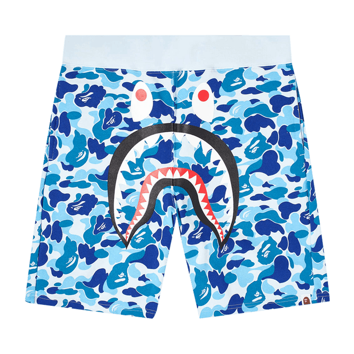 BAPE ABC Camo Shark Sweat Shorts Blue
