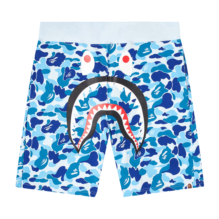 BAPE ABC Camo Shark Sweat Shorts Blue