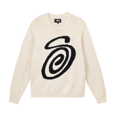 Stussy Curly S Sweater Natural