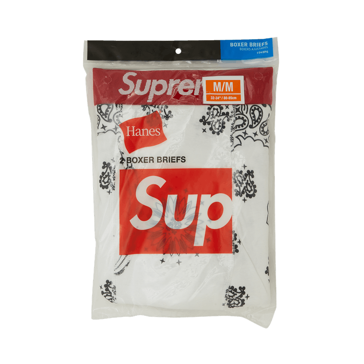 Supreme x Hanes Bandana Boxer Briefs (2 Pack) White