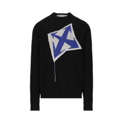 Off-White Arrows Intarsia Wool Jumper Black
