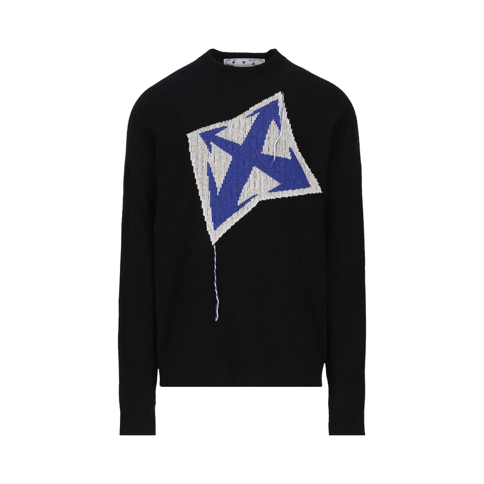 Off-White Arrows Intarsia Wool Jumper Black