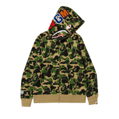 BAPE Big ABC Camo Shark Full Zip Hoodie Green