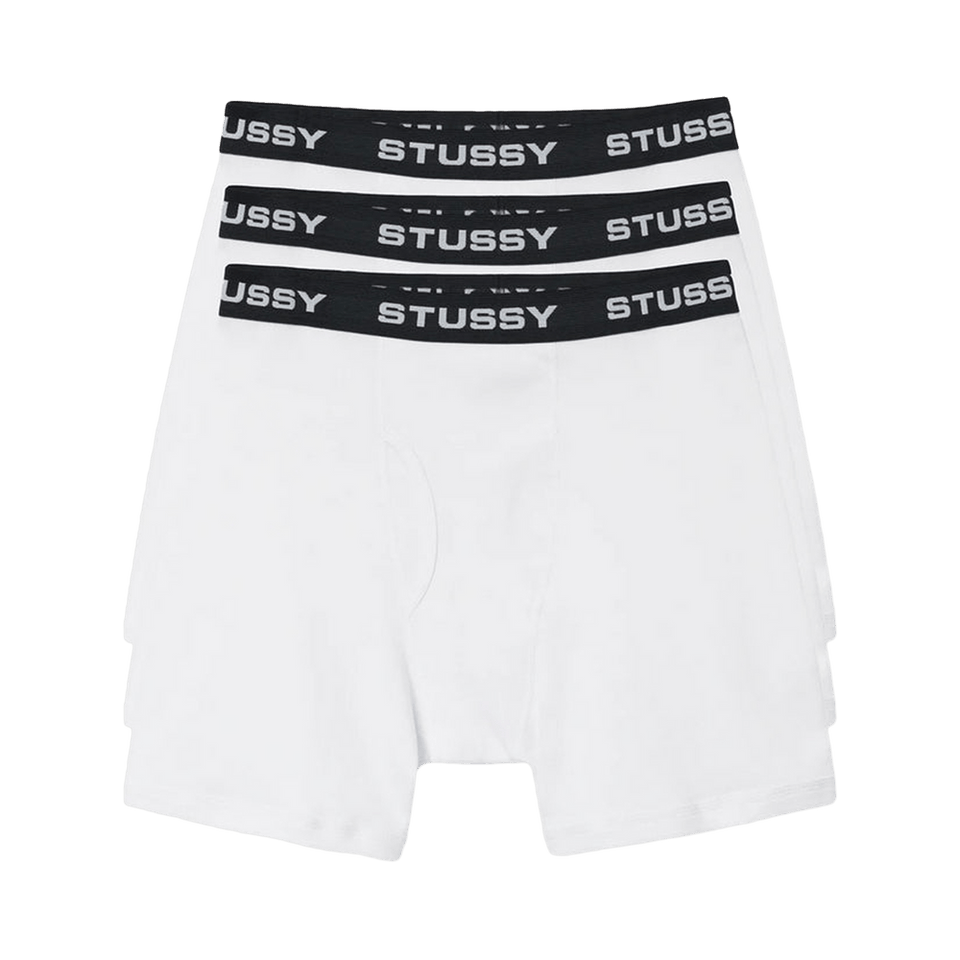 Stussy Boxer Briefs (3 Pack) White