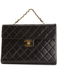 quilted classic flap jumbo brief case