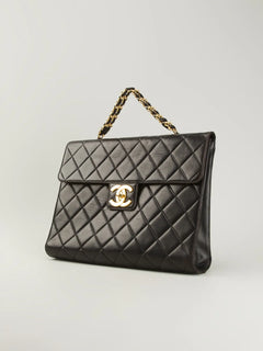 quilted classic flap jumbo brief case