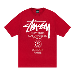 Stussy World Tour T-Shirt Dark Red