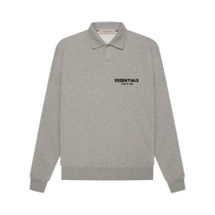 Fear of God Essentials Long-Sleeve Polo Dark Oatmeal