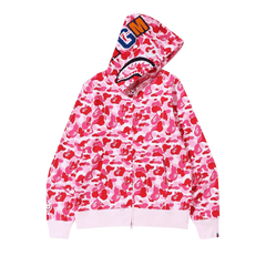 BAPE ABC Camo Shark Full Zip Hoodie Pink