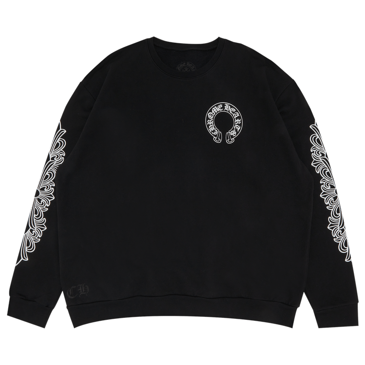 Chrome Hearts Horseshoe Logo Crewneck Sweatshirt Black