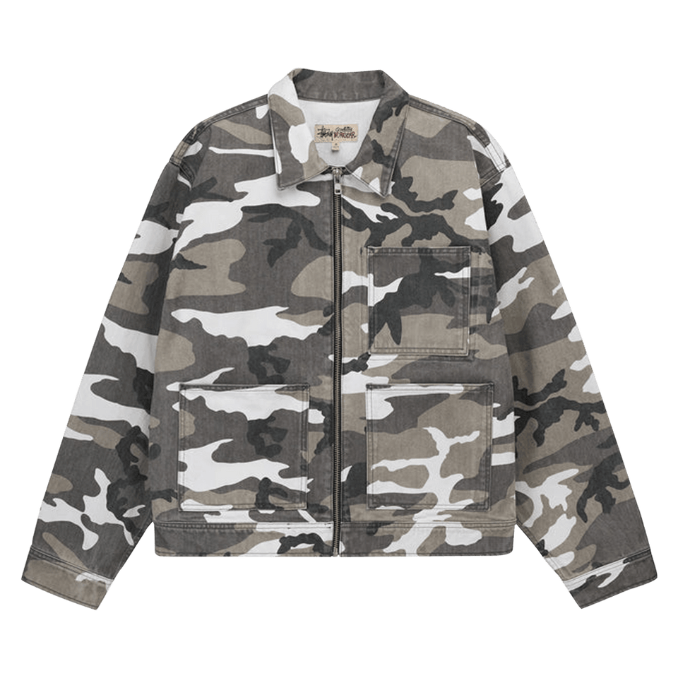 Stussy Camo Zip Work Jacket Multicolor