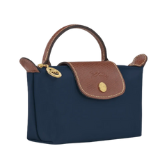 Longchamp Le Pliage Original Pouch with handle Navy - Recycled canvas