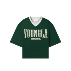 Young LA Football Cropped Jersey Green