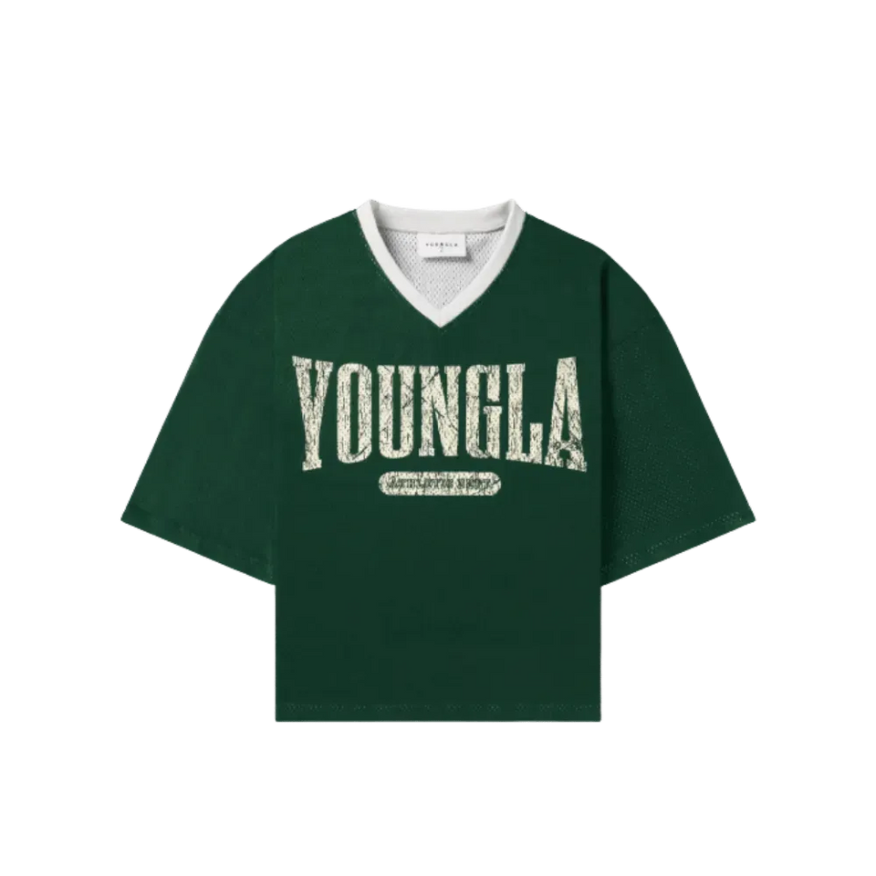 Young LA Football Cropped Jersey Green