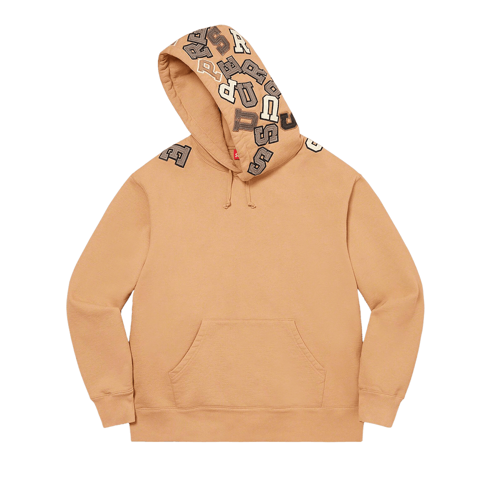 Supreme Scattered Appliqué Hoodie Dark Tan