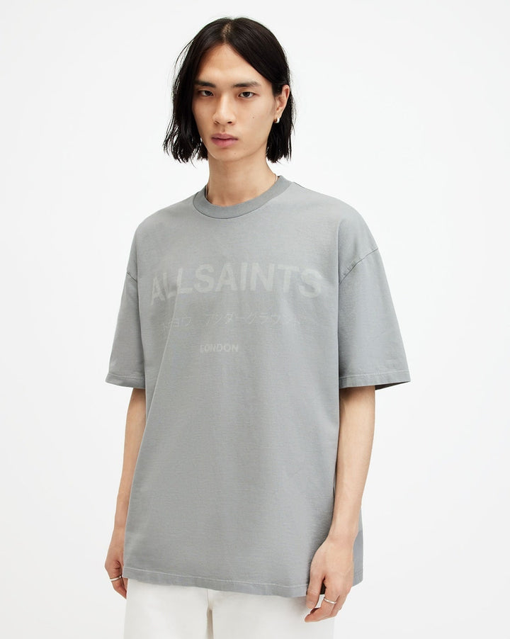 ALL SAINTS LASER SS CREW SKLINE GREY